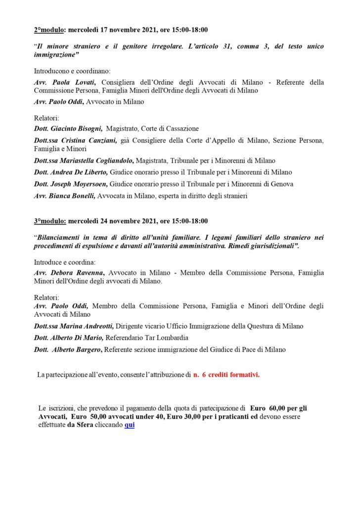 Paolo Oddi, Irene Pavlidi e Bianca Bonelli, intervengono nel corso "Famiglie e minori migranti: la tutela del diritto all'unità familiare".